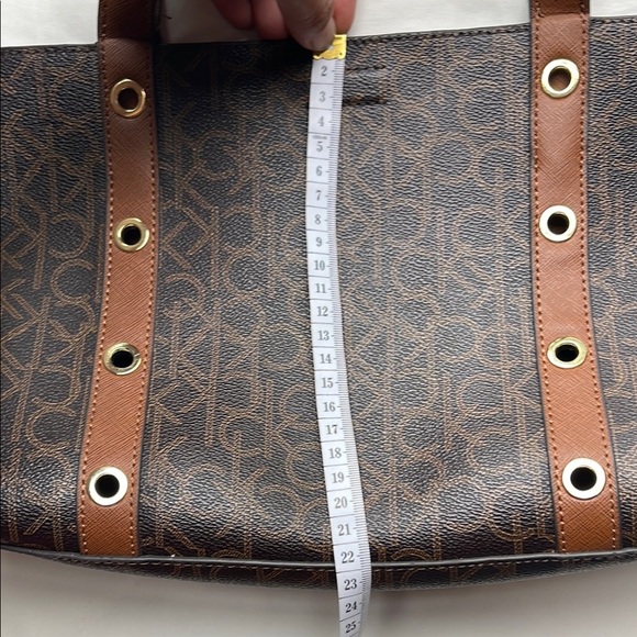 Calvin Klein Monogram Brown Tote - Picture 13 of 14